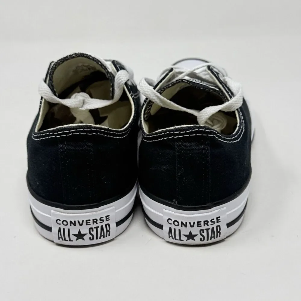 Converse All Star Sneakers Womens 7 Black Canvas Low Top Preppy Grunge Shoes